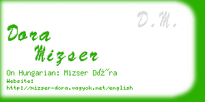 dora mizser business card